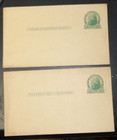 Lot Of 2 Vintage Antique Unused Postcards One Cent Jefferson Stamp Imprinted