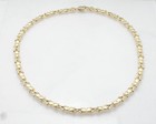 17  Double Heart   Kisses Chain Necklace 14k Yellow Gold Plated Sterling Silver