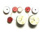 Vtg Big   Tiny Blue Drums Musical Instrument Assorted Christmas Tree Ornaments
