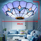 12 tiffany Style Stained Glass Flush Mount Vintage Ceiling Light Lamp Fixture