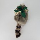 Dakin Lou Rankin Sammy The Raccoon 10    Stuffed Plush Christmas Decor French Horn