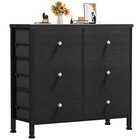  Dresser For Bedroom 6 Drawer 11 8 d X 31 5 w X 28 7 h  6 Drawers  Black