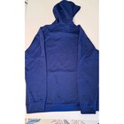 Adidas Mens Blue Heathered Pullover Hoodie Logo Graphic Sweatshirt Large