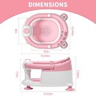 Tpn Pink Baby Bath Seat 6 Months   Up Non-slip W  Hooded Towel   Emoji Stickers