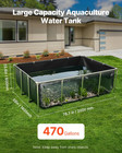 Canvas Fish Pond  470 Gal Above Ground Fish Pond  Pvc Koi Tank With Clear Viewin