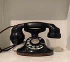 Western Electric D1 Base E1 Rotary Dial Vintage 1940s Desktop Telephone 