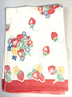 Vintage Mcm Linen Dish Tea Towel Runner Strawberries Berries 25  X 19 