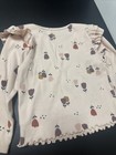 Gerber Kids Toddler Girl Long Sleeve Ribbed Shirt 3t Floral Ruffle Shoulder Pink