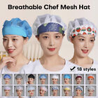 Women Elastic Dustproof Chef Hat Food Catering Cook Hair Cap Breathable Mesh