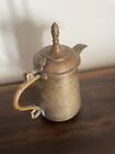 Vintage Handmade Etched Brass Dallah Coffee Tea Pot Islamic Turkish Arabic 8  
