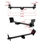 For Up 72  Class 3 Adjustable 2   Square Frame Tube Rv Trailer Tow Hitch 3500lbs