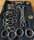 Hardware Purse Clutch Bag Craft Lot Dyi Clips D Rings Spring Hooks 19 Pieces