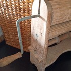 Vintage Wooden Hand Crank Clothes Wringer Laundry Mangle  Countertop  Brown