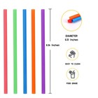 Zmaxqii 100 Pcs Colorful Plastic Straws  Disposable Drinking Straws  8 26  Long