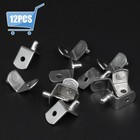 12pcs L-shaped Metal Shelf Support Pegs  5mm Cabinet Bracket Pegs With Hole