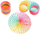 Jumbo Rainbow Coil Spring Toy magic Plastic Colored Coil Spring Classic Novelty