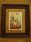 Vintage Texas Longhorns Football Poster  Framed  u of Texas Vs Navy  Oct  1943