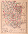 Dated 1873 Colton Map Of Florida Al Ga   Arkansas Ms La On Reverse - 3