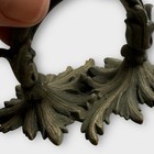 Antique Ornate Cast Brass Door Pull Handle Heavy Decor Art Deco Cottage Vintage