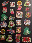 Vintage Christmas Gummed Seals Stickers Scrapbook Journal Craft Lot 42 Pcs 