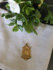 Vintage Unmarked Academic Award Charm Gold Tone Art Deco School Medal Pendant