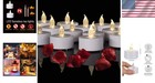Create Ambiance With 24 Warm White Flameless Led Tea Lights - Perfect For Events