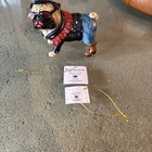 Westland Gifts Pugnacious Pug-nacious Biker Chick Pug     Rare Retired