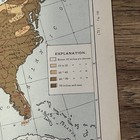 Antique 1901 Map Of The United States Showing Rainfall Distribution 12   x10   