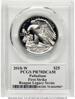 2018-w Palladium Eagle 1 Oz Fs Reagan Legacy Series Michael Reagan Pcgs Pr70