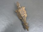 Antique Cast Brass Or Bronze Devil Horned Man Head Furniture Mount Spare Part