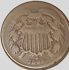 1864 Ii 2 Cent Piece Exact Coin Fast Free Shipping