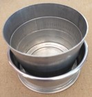 Vintage Collapsible Metal Drinking Cup travel  Camping  Hiking sailboats On Lid