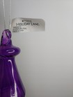 Macys Holiday Lane Hand Blown Purple Glass Finial Christmas Tree Ornament