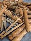 Lot Of 50 Vintage Wooden Clothespins