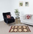 27x47 In Antique American Indian Navajo Ganado Kilim Rug