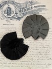 2 Wonderful Vintage  antique Black Feather Trim Millinery