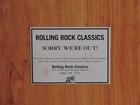 Rolling Rock Classics Glassware Set  Latrobe  Pa   man O  War  Easel Back Sign