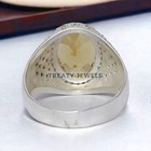 Citrine Oval Cut Gemstone With 925 Sterling Silver Ring For Men s  492  