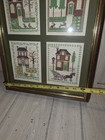 Vtg Framed Completed 4 Seasons Cross Stitch Needlepoint  17x13 Read
