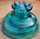 Vintage Hemingray Muncie Glass Insulator - Patent May 2nd 1893 - Large Insulator