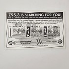 Z95 3 Vancouver Radio Station Vtg Sticker Decal Black Red Z Mcdonald s Contest
