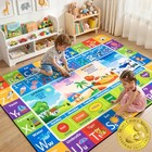 Kids Rug For Playroom  Educational Learning Play Mat  Soft Non-slip Machine