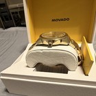 Movado Bold Men   s Quartz 44mm Gold-tone Ss Bracelet Date Sunburst Dial Box