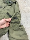 Military Deck Jacket Vintage 70   s Men   s Medium Patches Green Army Jacket