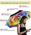 49 56 Inch Inverted Reverse Upside Down Umbrella  Extra Large Double Canopy V   
