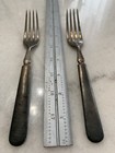 1847 Rogers Bros 7 1 2 Inch Dinner Fork Set Of 2 Plain Silver Plate Vintage