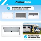 Rv Caravan Hinged Push Out Double Glazed Ventilation Window Hatch 900x500mm