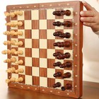 15-inch Deluxe Chess Set     Foldable Tournament Board With Storage Box   2 Ext   
