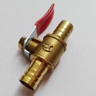 10mm 3 8  Hose Barb Inline Brass Water Air Gas Fuel Shut-off Ball Valve A399