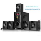 Befree Sound 5 1 Channel Surround Sound Bluetooth Speaker System In Black